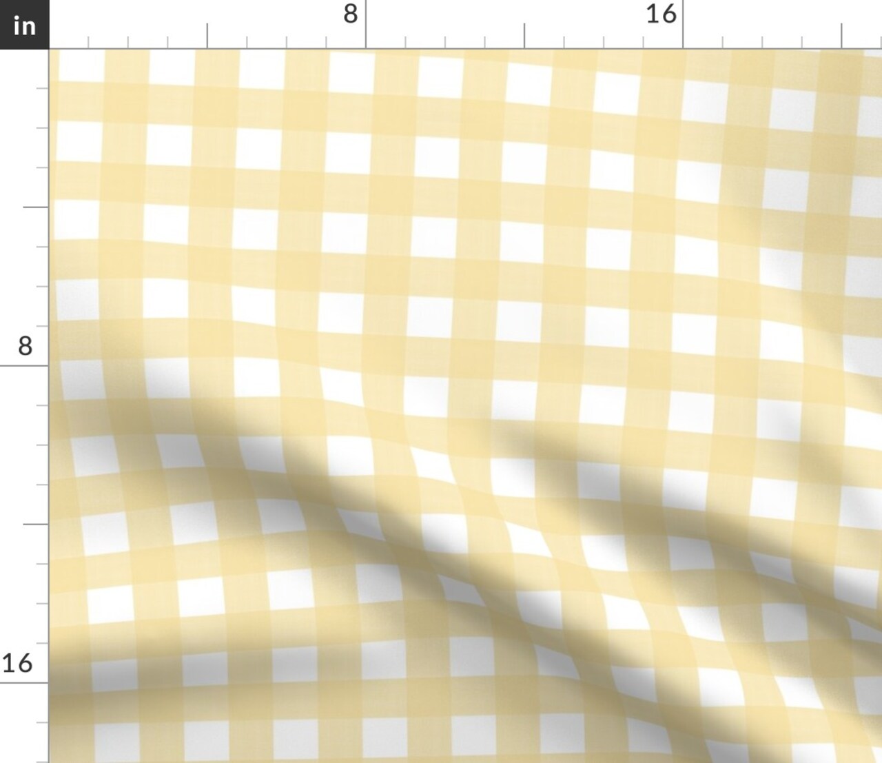 Pale Yellow Check Spring Pastel Traditional Buffalo Plaid Custom Printed Fabric by Spoonflower Various Fabrics by the Yard or Fat Quarter